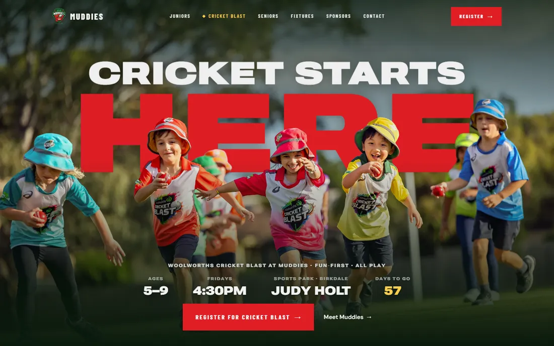 Cricket Blast program microsite